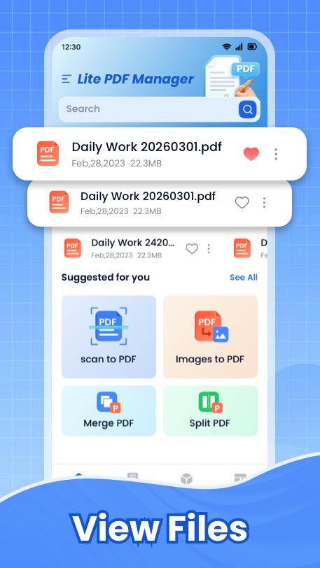 Lite PDF Manager Screenshot - Main Interface